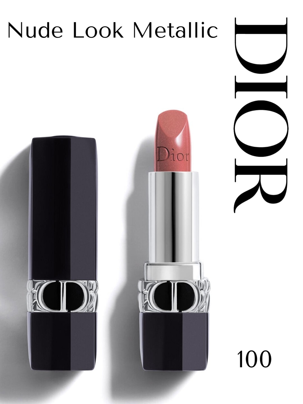 Dior - Rouge Dior Lipstick - Nude Look Metallic 100